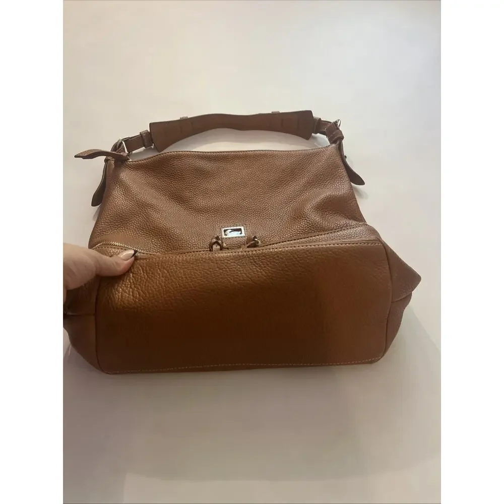 Dooney & Bourke Brown Dillen Large Zipper Pocket Sac Hobo Shoulder Bag Purse